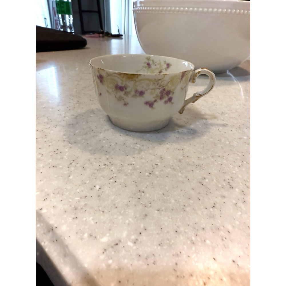 Limoges Lavender Porcelain Plates, Saucers, Cups, Bowls - Picture 5 of 16